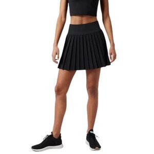 NWOT Athleta Black Pleated Levitate Skort Tennis/Golf Athletic Mini Skirt - XXS